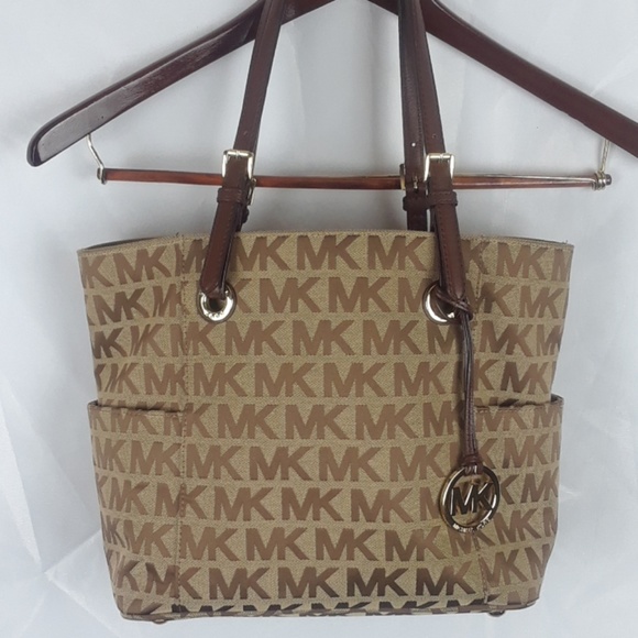 Michael Kors Handbags - MICHEAL KORS Jet Set Monogram Shoulder Tote Bag